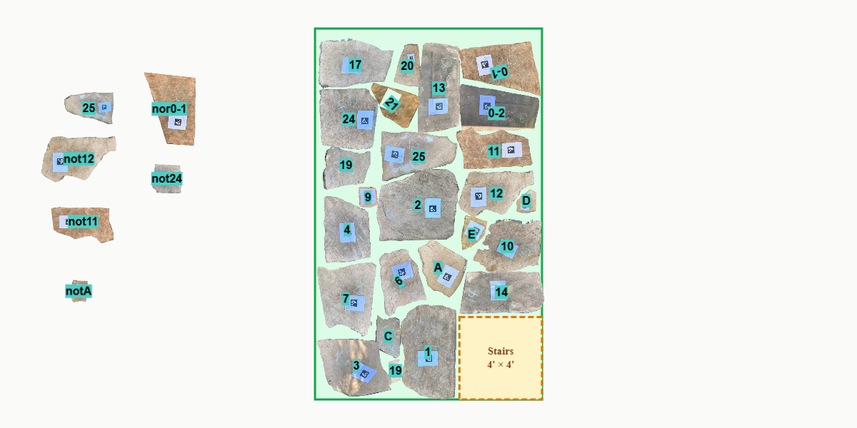 Hardscape Genius digital layout for How Cheryl Turned a Yard Full of Flagstone into a Finished Patio